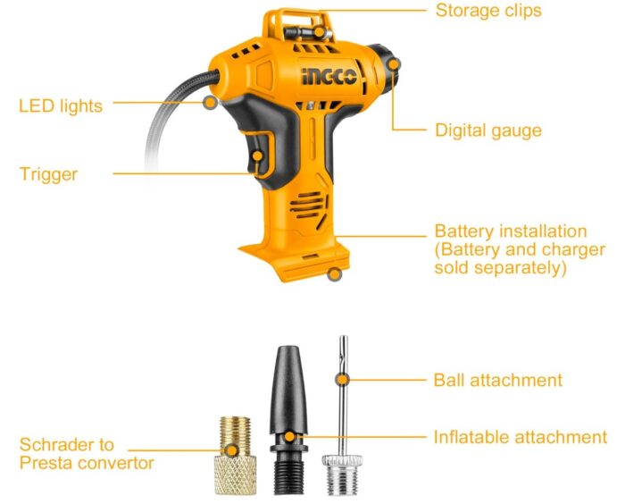 Ingco air compressor kit - Image 3